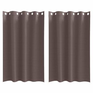 vidaXL Perdele Opaque cu Inel 2 buc. Maro &icirc;nchis 175 x 140 cm