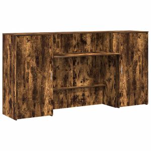 vidaXL Birou de recepție stejar afumat 200x50x103,5 cm lemn prelucrat