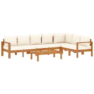 vidaXL Set de canapele de grădină cu perne, 5 buc., lemn masiv acacia