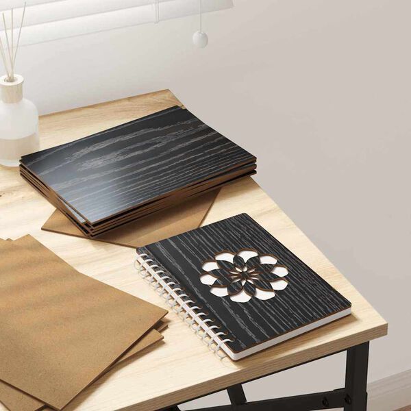 vidaXL Panouri de decor 12 pcs Stejar negru 21 x 30 x 0.3 cm