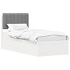 vidaXL Cadru de pat cu tăblie tapițată Gri deschis 80 x 200 cm