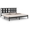 vidaXL Cadru de pat Super King, negru, 180x200 cm, lemn masiv