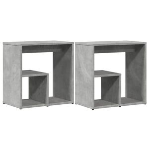 vidaXL Masă laterală, 2 buc., gri beton, 50x30x50 cm, PAL