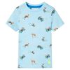vidaXL Tricou pentru copii, albastru deschis melanj, 116