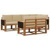 vidaXL Set de canapele de exterior 7 buc. Natural și Bej Poliester