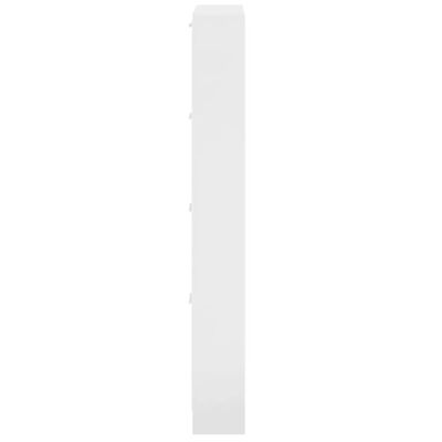 vidaXL Pantofar, alb extralucios, 59x17x150 cm, lemn compozit