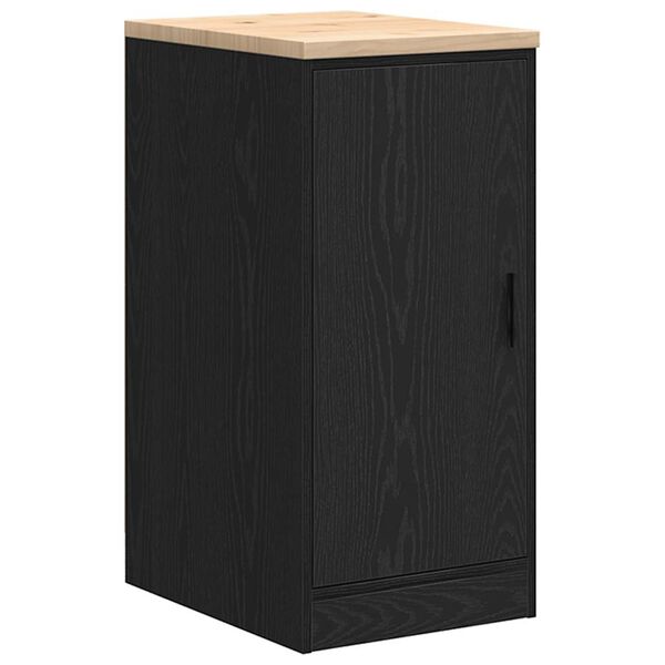 vidaXL Dulap depozitare garaj negru 40x51x85 cm lemn masiv de pin
