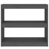 vidaXL Bibliotecă/Separator cameră gri 80x30x71,5 cm lemn masiv de pin