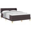 vidaXL Pat cu arcuri cu saltea Maro &icirc;nchis 140 x 190 cm țesătură