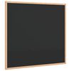 vidaXL Tablă cu ramă din lemn masiv de pin, neagră, 60x55 cm