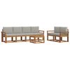 vidaXL Set de canapele de exterior 7 buc. Gri natural și deschis