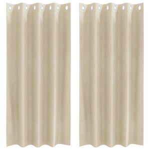 vidaXL Perdele opace 2 buc. Crem 140 x 175 cm Catifea