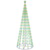 vidaXL Brad de Crăciun conic, 732 LED-uri, multicolor, 160x500 cm