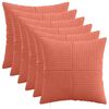 vidaXL Husă pentru pernă 6 pcs ALMELO Roșu portocalie 45 x 45 cm cord