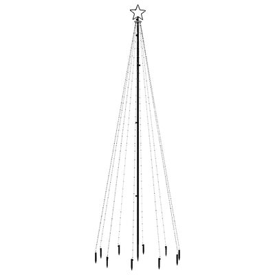 vidaXL Brad de Crăciun, 310 LED-uri, alb rece, 300 cm, cu țăruș