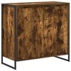 vidaXL Dulap lateral Stejar fumuriu 79 x 36 x 75 cm Lemn prelucrat
