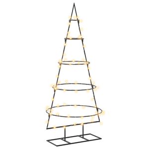 vidaXL Brad de Crăciun din metal cu suport KUOPIO 125 cm Alb cald Oțel