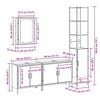 vidaXL Set de mobilier pentru baie cu raft 4 pcs Maro Lemn compozit
