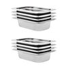 vidaXL Recipiente Gastronorm 8 buc. GN 1/4 65 mm oțel inoxidabil