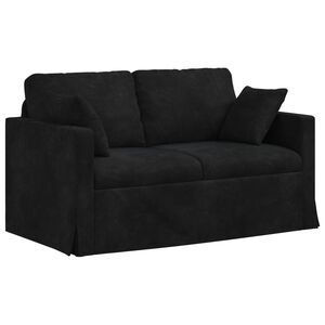 vidaXL Canapea Negru 138 x 78 x 80 cm Catifea