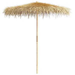 vidaXL Umbrelă din bambus cu umbrar din frunze de bananier, 210 cm