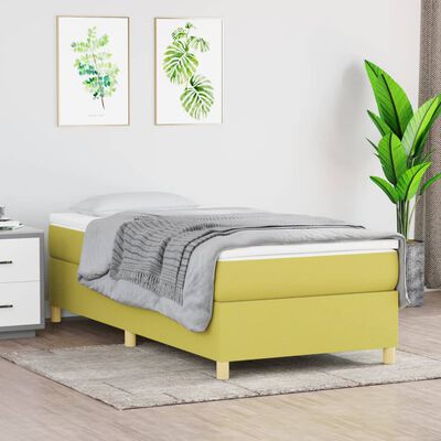 vidaXL Cadru de pat, verde, 90 x 200 cm, material textil