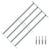 Grilaj de siguranță pentru ferestre cu 4 bare transversale 700-1050 mm