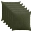 vidaXL Husă pentru pernă 6 buc. ALMELO Verde 80 x 80 cm cord