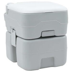 vidaXL Toaletă de camping Gri și alb 41,5 x 36,5 x 42 cm Polietilenă