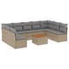 vidaXL Set canapele de grădină cu perne, 10 piese, bej, poliratan
