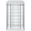vidaXL Pat ridicat din gabion Argintiu 50 x 50 x 80 cm Oțel Galvanizat