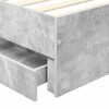 vidaXL Cadru de pat cu headboard Gri Beton 100 x 200 cm Lemn prelucrat
