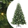 vidaXL Brad de Crăciun artificial cu 300 LED Verde 210 cm PE și PVC