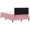 vidaXL Pat cu arcuri cu saltea cu headboard Roz 120 x 190 cm Catifea