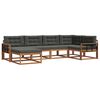 vidaXL Set de canapele de exterior 6 buc. Natural și Antracit
