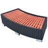 vidaXL Treaptă pentru spa, negru, 92 x 45 x 25 cm, poliratan