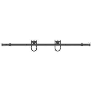 vidaXL Set feronerie pentru ușă glisantă, negru, 183 cm, oțel