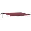 vidaXL Copertina retractabilă manual cu LED-uri, vișiniu, 400x300 cm