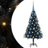 vidaXL Brad de Crăciun Negru 120 cm PVC
