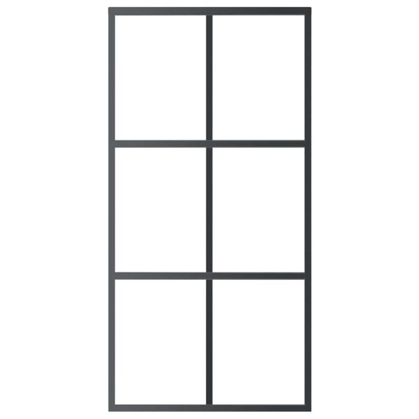 vidaXL Ușă glisantă cu set feronerie, 102x205 cm, sticlă ESG/aluminiu