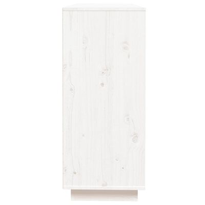vidaXL Servantă, alb, 110,5x35x80 cm, lemn masiv de pin