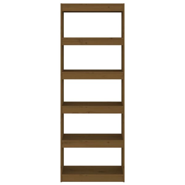 vidaXL Bibliotecă/Separator cameră maro miere 60x30x167,5 cm lemn pin
