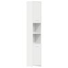 vidaXL Dulap de baie, alb extralucios, 30x30x183,5 cm, lemn prelucrat
