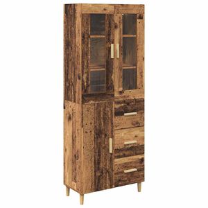 vidaXL Bufet Lemn Vechi 34,5 x 34 x 180 cm Lemn prelucrat