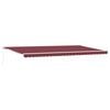 vidaXL Copertina retractabilă manual, vișiniu, 500x300 cm