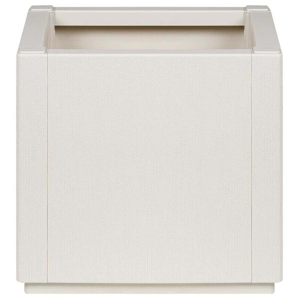 vidaXL Vază pentru Grădină Alb 36 x 36 x 35 cm Polipropilenă