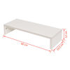 vidaXL Suport monitor din lemn prelucrat, 60 x 23,5 x 12 cm, alb