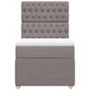 vidaXL Pat box spring cu saltea, gri taupe, 80x200 cm, textil