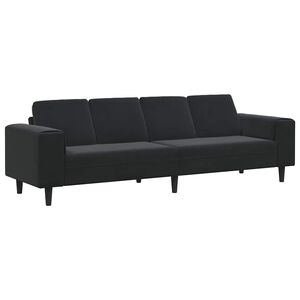 vidaXL Canapea pentru living Negru 250 x 77 x 76 cm