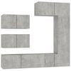 vidaXL Set dulap TV, 6 piese, gri beton, lemn prelucrat